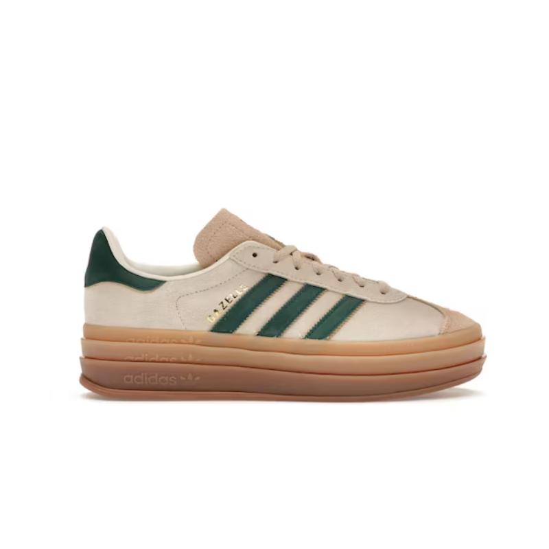 Adidas Gazelle Bold Magic Beige Collegiate Green (Women's)