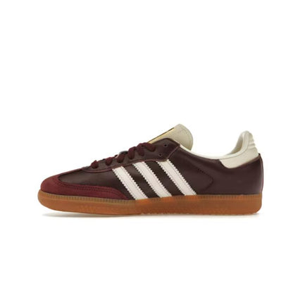 Adidas Samba OG Maroon Gold Metallic (Women's)