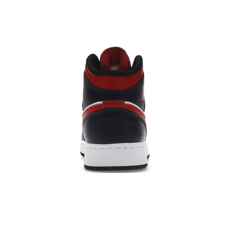 Air Jordan 1 Mid Black Fire Red (GS)