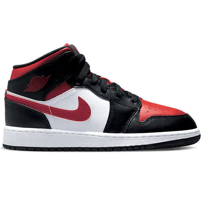 Air Jordan 1 Mid Black Fire Red (GS)