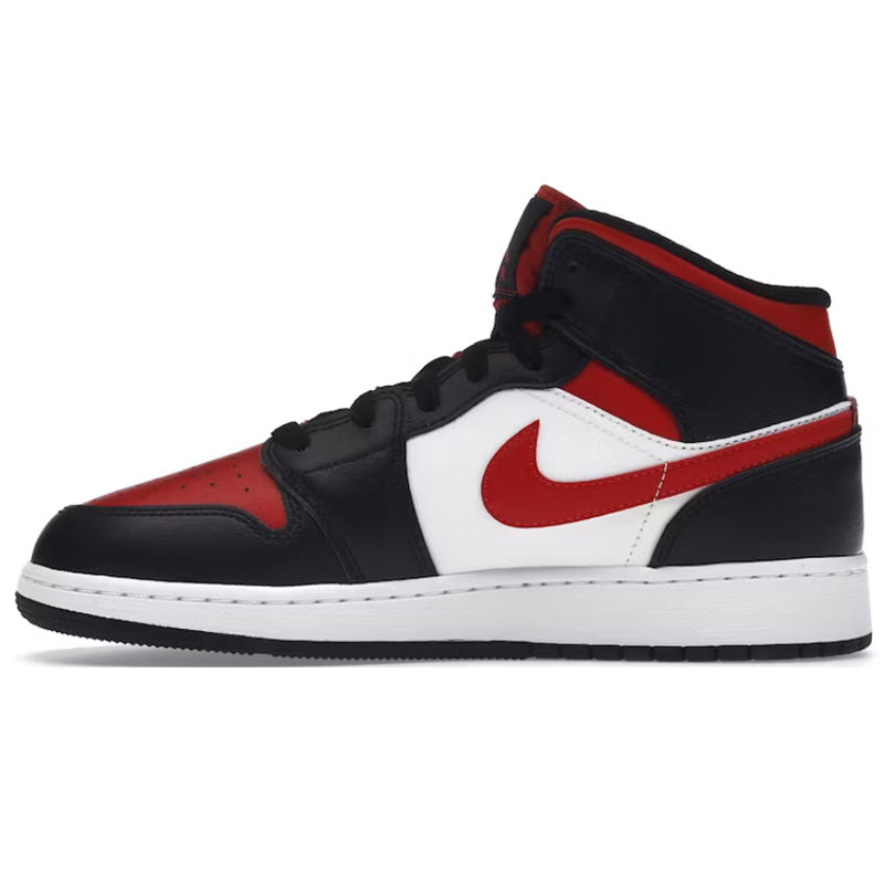 Air Jordan 1 Mid Black Fire Red (GS)